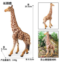 Solid Animal Model Simulation Toys - Lion, Tiger, Elephant, Hippo, Giraffe, Bear, Kangaroo, Zebra
