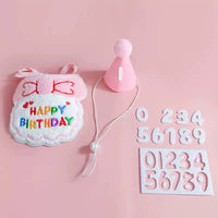 Pet Birthday Bandana and Hat Set for Cats and Dogs - Photo Prop and Decorative Collar