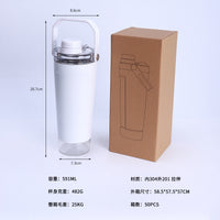 304 Stainless Steel Insulated Shaker Bottle with Handle for Gym, Outdoor, and Car Use