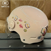 3C Certified Electric Motorcycle Half Helmet for Men and Women, All-Season Safety Helmet