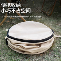 Foldable Outdoor Camping Trash Can with Lid - Portable Garden Picnic Storage Bin