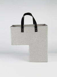 Minimalist Fabric Storage Basket for Living Room Corner and Staircase, Trapezoidal Woven Bin