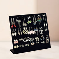 Velvet Jewelry Display Stand for Earrings and Necklaces, Desktop Organizer for Retail and Home Use