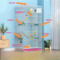 Tall Bird Cage for Parrots, Cockatiels, Peonies, and Tiger Skins - Large Breeding Cage with Enhanced Security