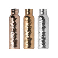 Hand-Hammered Electroplated Copper Stainless Steel Insulated Water Bottle for Gym Outdoor Home