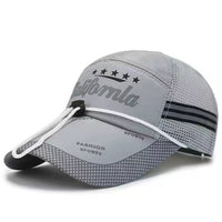 Men's Summer Outdoor Sports Baseball Cap Fishing Sun Hat with Breathable Mesh and Extended Brim