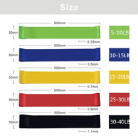 TPE Resistance Loop Bands Set for Yoga Pilates Fitness and Glute Training