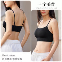 Seamless Padded Bralette for Women, Invisible Backless Design, Perfect for White T-Shirts