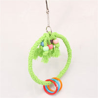 Parrot Chew Toy Ring Swing for Bird Cages - Climbing Rope for Budgies, Lovebirds, Cockatiels