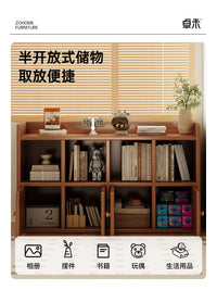 Freestanding Bookshelf Storage Cabinet with Doors for Living Room and Kids' Room