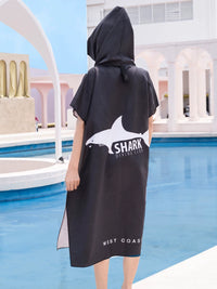 Quick-Dry Hooded Beach Towel Poncho for Adults