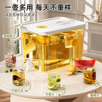 Cold Water Pitcher with Faucet for Home Refrigerator, Large Capacity Juice Fruit Tea Beverage Dispenser, Food Grade