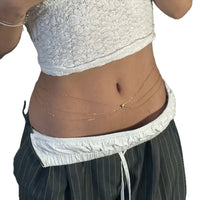 Sexy Rhinestone Multi-Layer Metal Waist Chain for Jeans Dresses