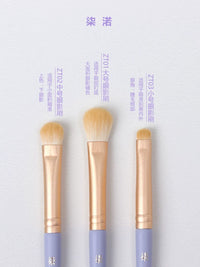 Qiruo Taro Purple Series Professional Eyeshadow Brush Set with Eyebrow Brush and Makeup Tools, Soft Synthetic Fiber