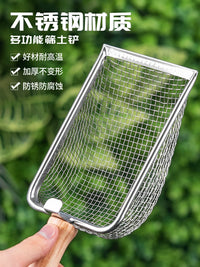Stainless Steel Garden Soil Sifter Shovel for Succulent Planting and Gardening