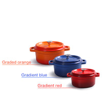 Enameled Cast Iron Dutch Oven with Dual Handles, Non-Stick Induction Cooker Compatible