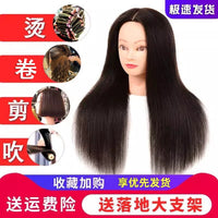 20-inch Mannequin Head with Human Hair for Hairdressing Training and Styling