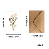 Watercolor Floral Greeting Card & Envelope Set