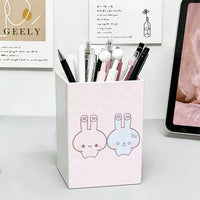 Laundry Rabbit Desktop Pen Holder Large Capacity Student Dormitory Makeup Brush Storage Box Cute Cartoon Stationery Organizer