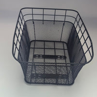 Bicycle Rear Basket Thickened Iron Wire Mesh Basket for Electric Bikes with Mounting Hardware