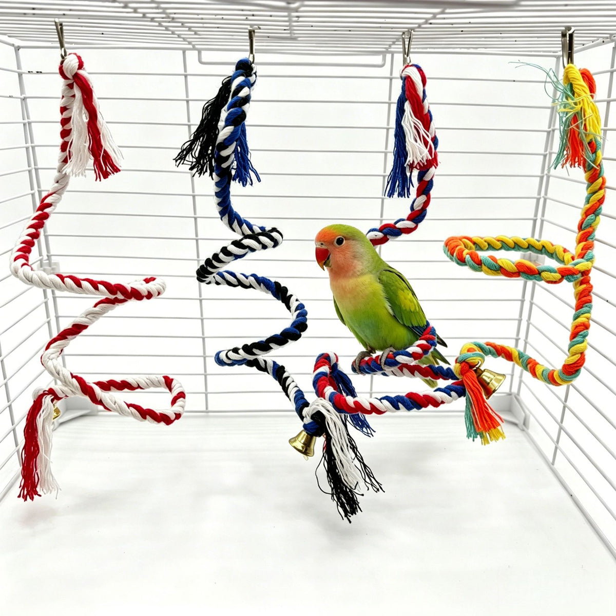 Parrot Cotton Rope Climbing Swing Toy for Bird Cages