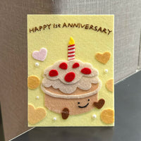 Ins Style Non-Woven Fabric Birthday Greeting Card for Girlfriend Bestie