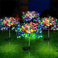 Solar Powered Outdoor Firework String Lights for Garden Patio Pathway Decoration