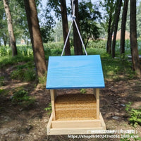 Outdoor Bird Feeder Hanging Wild Bird Feeder for Balcony Garden Yard Automatic Rainproof Seed Dispenser