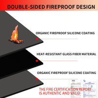 Outdoor Fire Pit Mat, Fireproof Deck Protector for Camping, Grilling, and Fireplaces