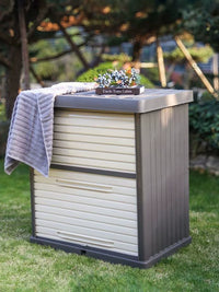 Outdoor Garden Storage Cabinet with Lock, Waterproof and Dustproof, Large Capacity