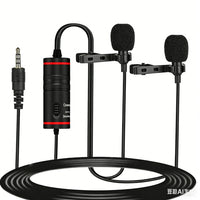 Lavalier Microphone for Phone Live Streaming Video Recording DSLR Camera Noise Reduction Mini Mic
