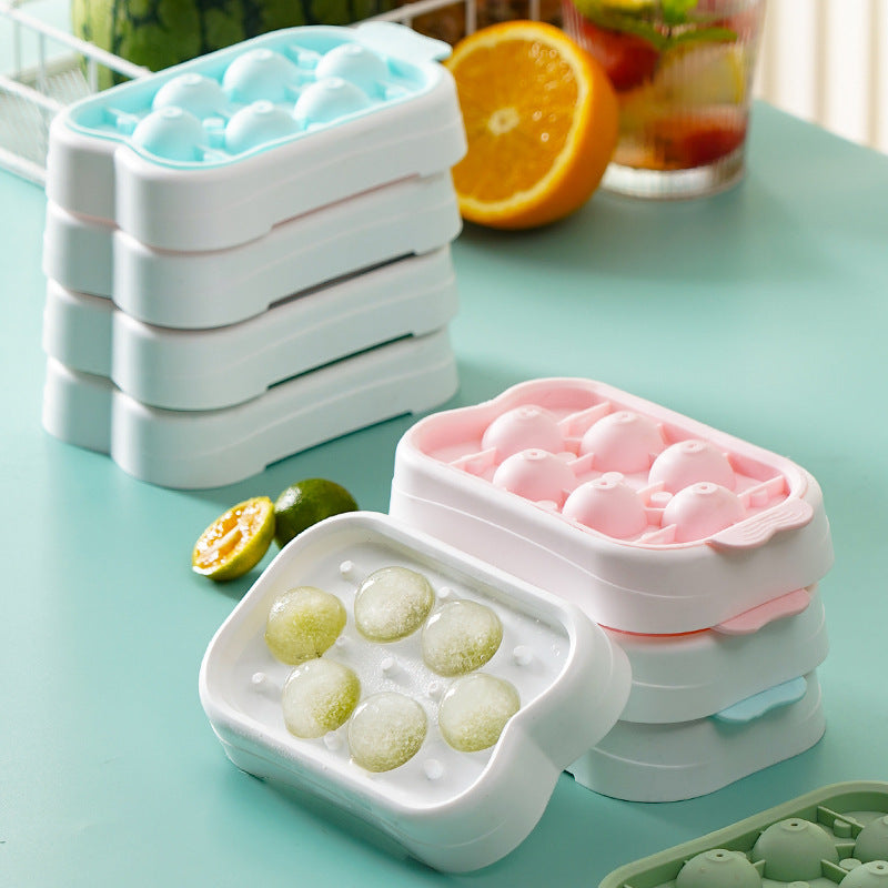 Creative Press-Type Ice Ball Maker Silicone Mold for Homemade Ice Cubes