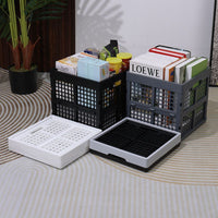 Foldable Square Fruit Storage Basket Sundries Organizer Bin Trunk Camping Snack Storage Box