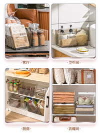Clear Acrylic Stackable Storage Box with Lid for Desk, Snacks, Books, and Cosmetics