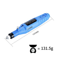 Mini Electric Rotary Tool Kit for 3D Prints, Models, DIY Crafts - Polishing, Grinding, Drilling, Engraving