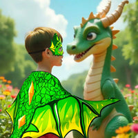 Kids Dinosaur Wing and Mask Set for Jurassic Theme Parties and Stage Plays