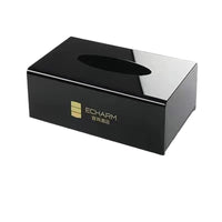 Acrylic Tissue Box Holder for Hotel KTV Restaurant, Square Napkin Dispenser, Customizable Logo