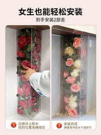 Acrylic Pipe Cover for Kitchen and Bathroom, Decorative Corner Protector, Stone Pattern