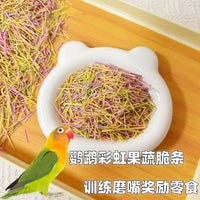 Pet Parrot Training Fruit Vegetable Crispy Sticks for Budgies Cockatiels Conures