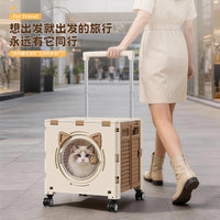 Portable Folding Shopping Cart with Universal Wheels for Grocery, Home, Outdoor and Pet Use
