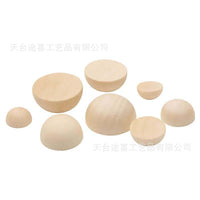 Half-Round Hemu Wood Beads for DIY Crafts