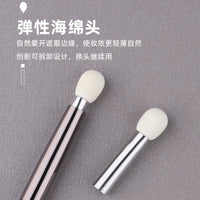 FUMANMAN Dual-Ended Concealer Brush with Replaceable Sponge Head for Under-Eye Dark Circles and Tear Troughs