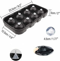 8-Cavity Silicone Ice Ball and Cube Mold for Freezer, Food-Grade