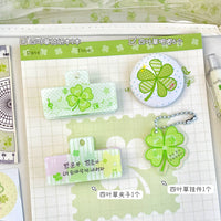 Clover Transparent Ita Bag Pencil Case for Students, Large Capacity Stationery Pouch
