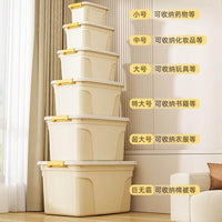 Large Capacity Storage Bins with Lids - Stackable Plastic Organizer Boxes for Toys, Clothes, and Sundries