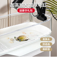 Turtle Tank with Filter and Landscaping for Home Use