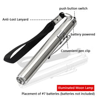 Mini Pen-shaped Stainless Steel LED Flashlight for Travel, Camping, and Home Use