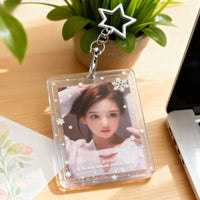 Acrylic Transparent Photocard Holder Keychain for 3-inch Photos