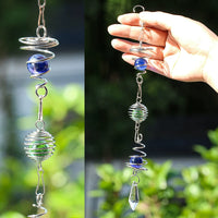 3D Spiral Crystal Suncatcher Wind Chime Pendant for Home Decor & Meditation