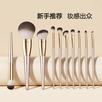 Makeup Brush Set with Soft Bristles for Eyeshadow, Powder, Contour, Highlight, and Nose Shadow